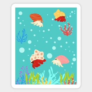 Cute Hermit Crab Sticker